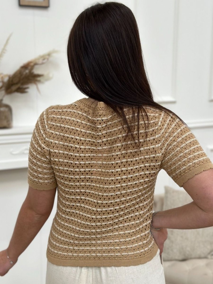 Top Valentina Camel | Juste Elles Top Valentina Camel
