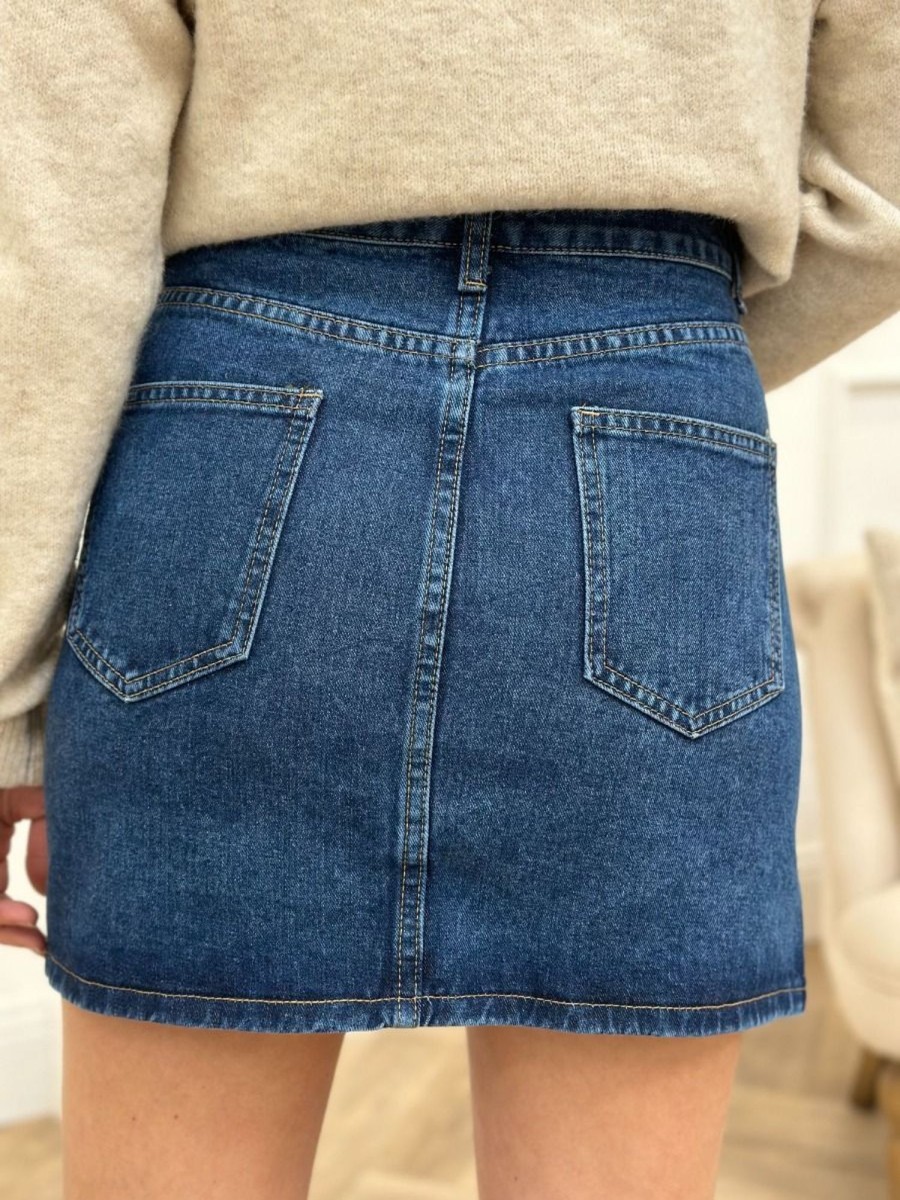 Jupe Telma Bleu | Juste Elles Jupe Telma Bleu