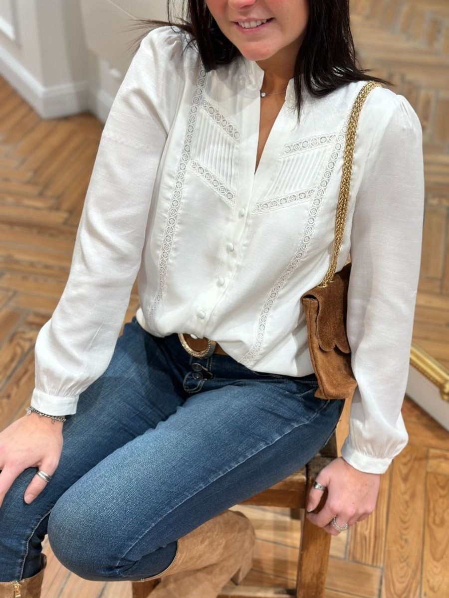 Chemise Candice Blanc | Juste Elles Chemise Candice Blanc
