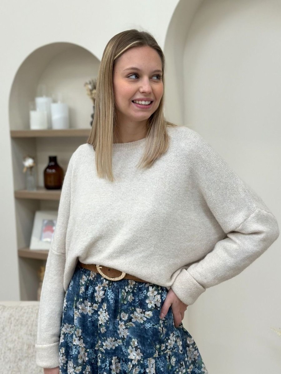 Pull Josephine Beige | Juste Elles Pull Josephine Beige