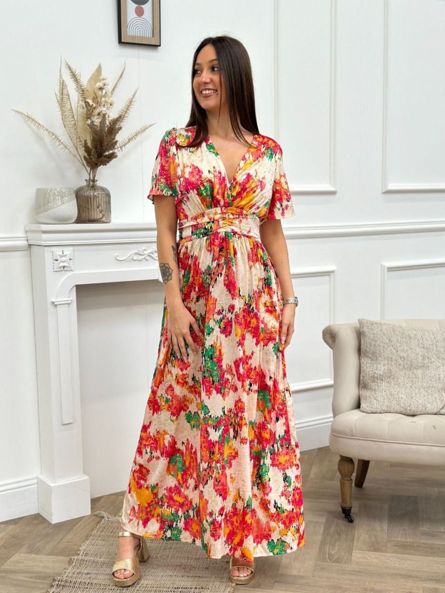 Robe longue Amandine Fuschia | Juste Elles Robe Longue Amandine Fuschia