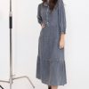 Robe longue Ninon Gris | Juste Elles Robe Longue Ninon Gris