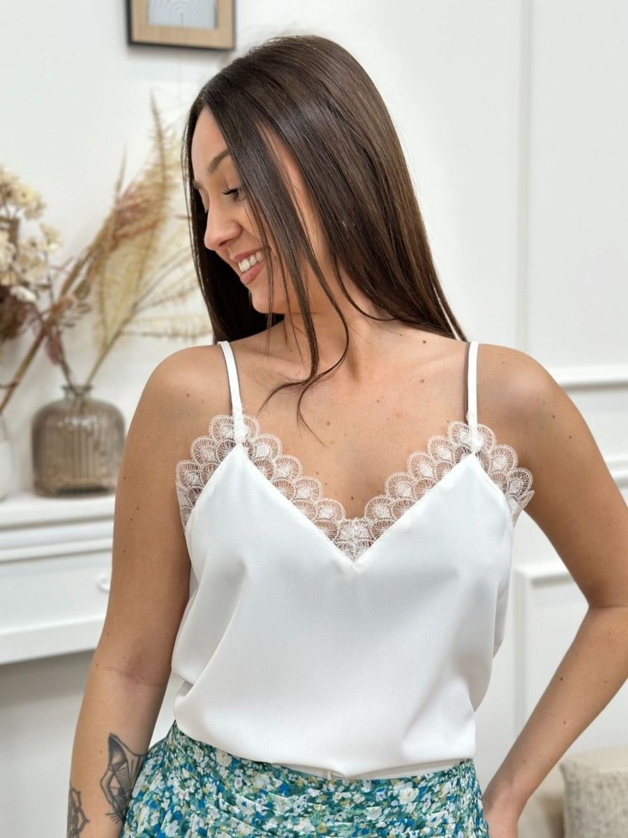 Débardeur Yrina Blanc | Juste Elles Debardeur Yrina Blanc