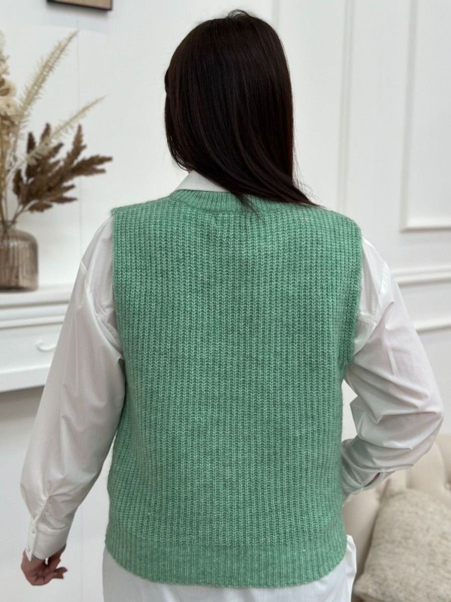 Pull Josy Vert | Juste Elles Pull Josy Vert
