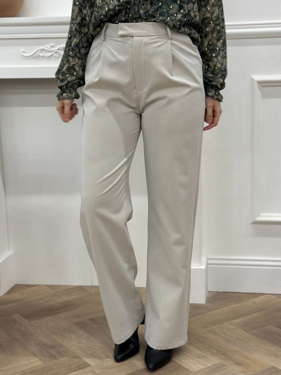 Pantalon Gaia Beige | Juste Elles Pantalon Gaia Beige