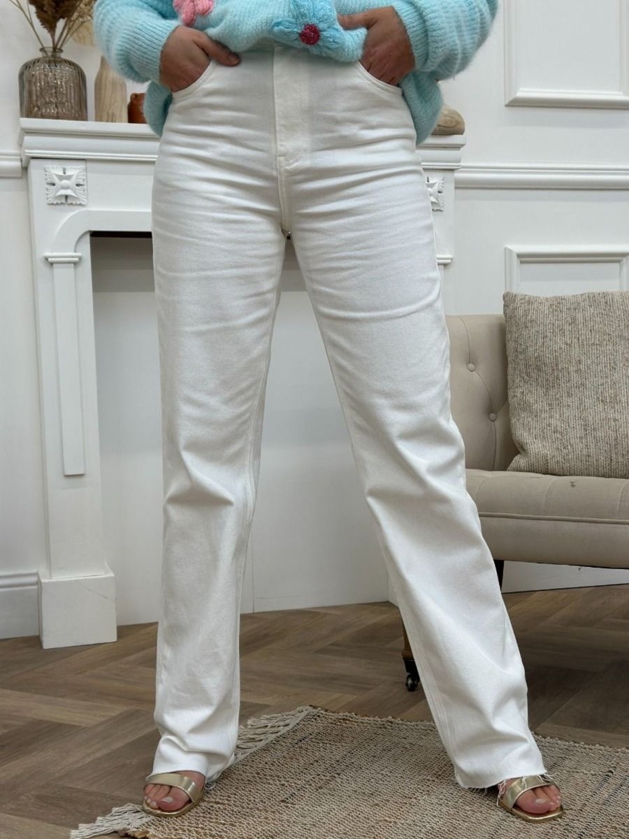 Jeans Lilian Blanc | Juste Elles Jeans Lilian Blanc