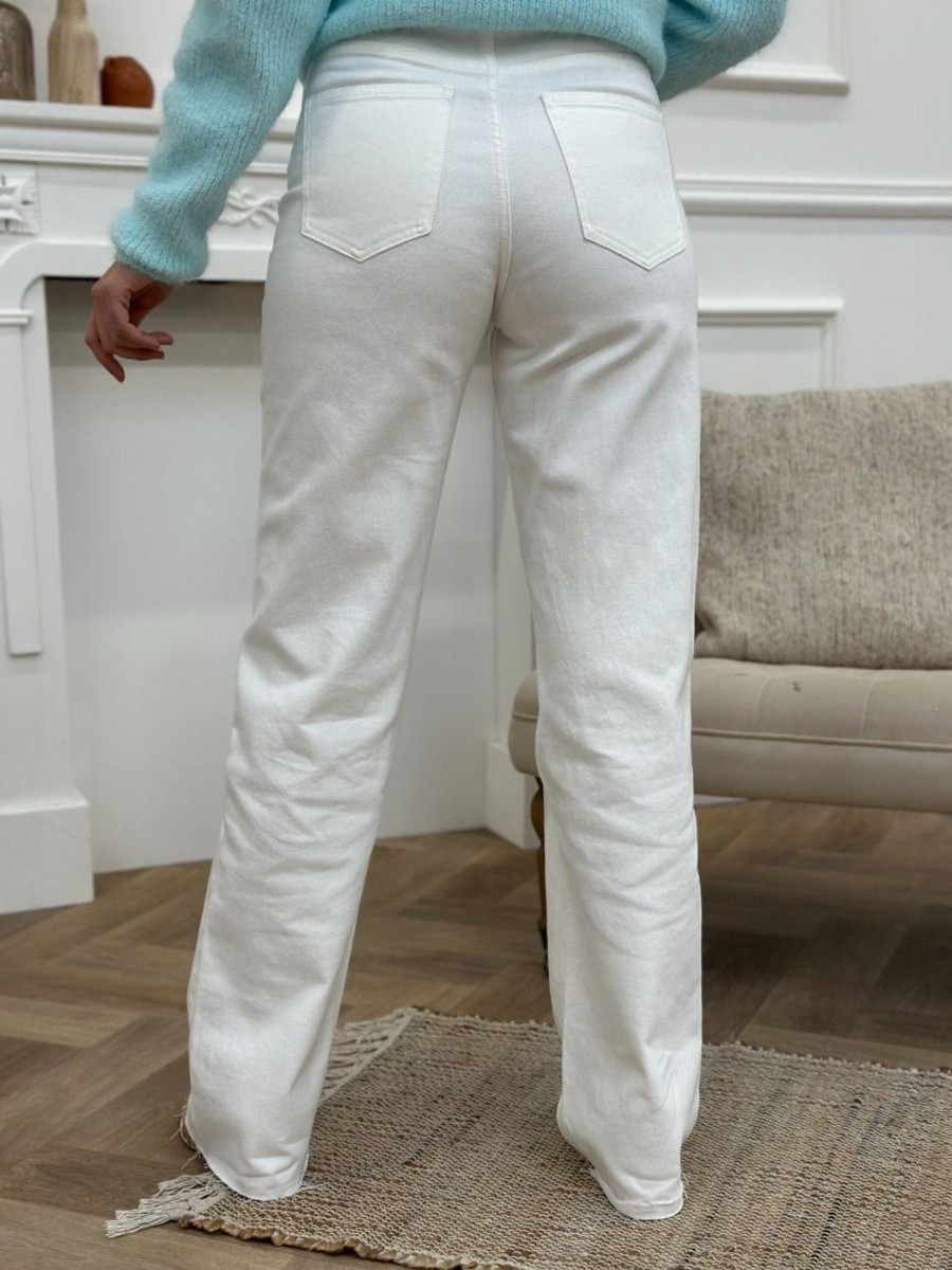 Jeans Lilian Blanc | Juste Elles Jeans Lilian Blanc