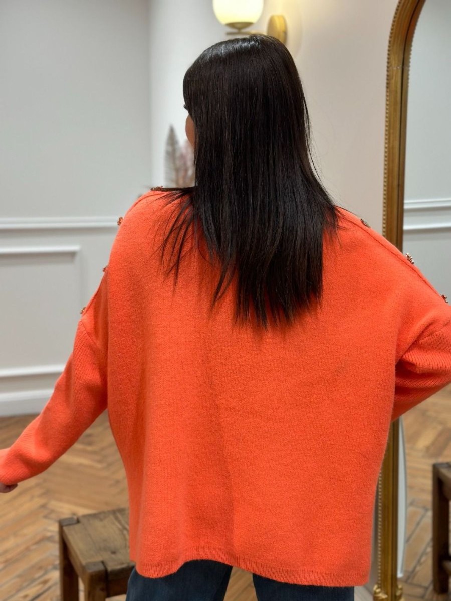 Pull Maelis Corail | Juste Elles Pull Maelis Corail