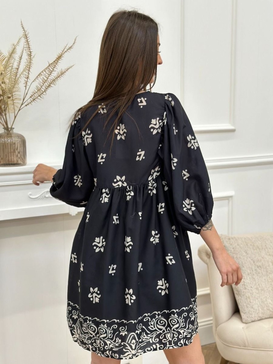 Robe courte Soumaya Noir | Juste Elles Robe Courte Soumaya Noir