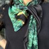 Foulard Paola Noir/Vert | Juste Elles Foulard Paola Noir/Vert