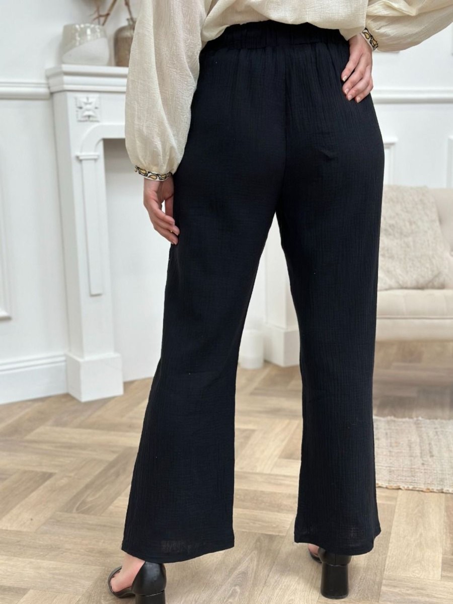 Pantalon Mina Noir | Juste Elles Pantalon Mina Noir