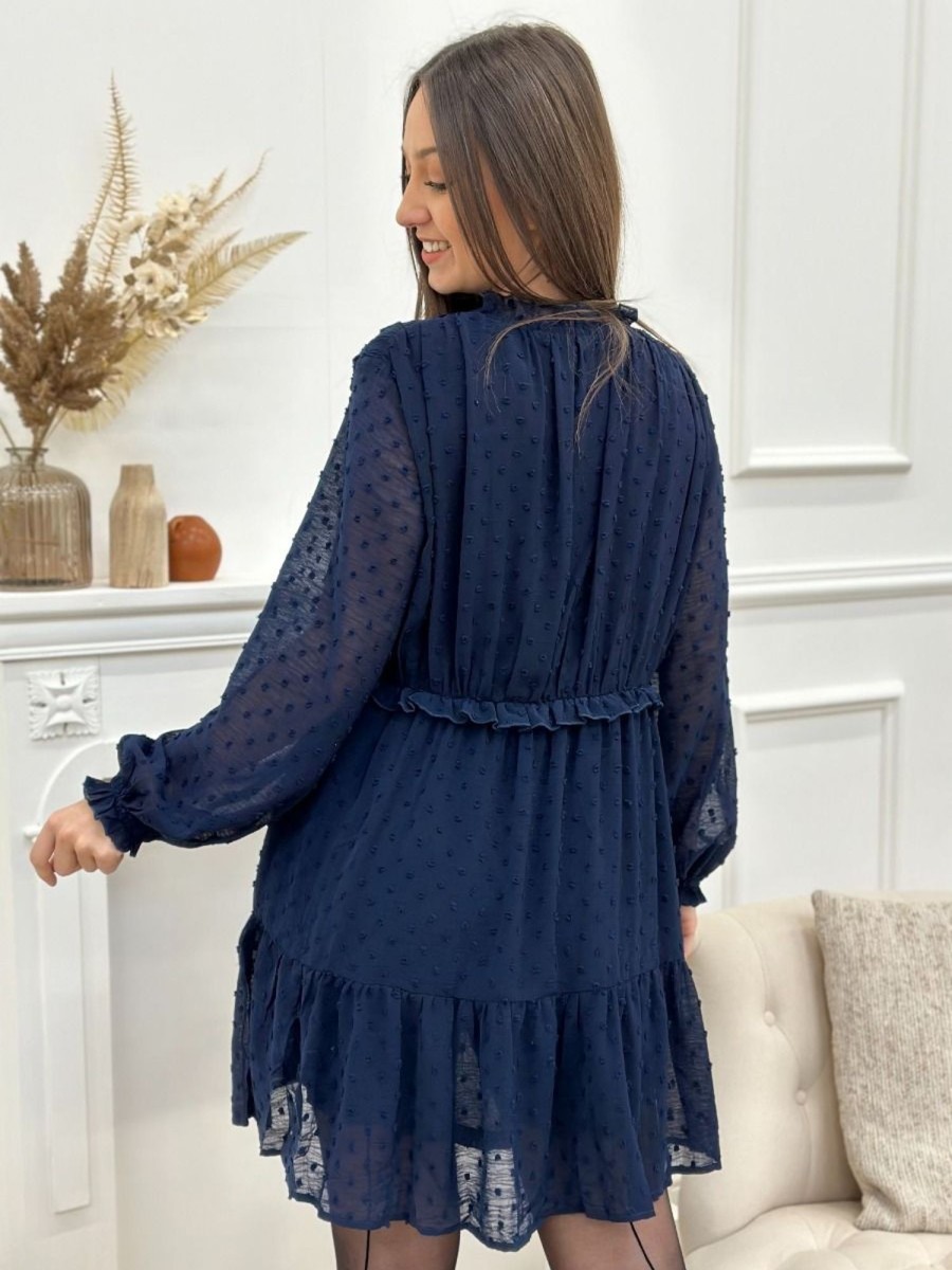 Robe Ombline Marine | Juste Elles Robe Ombline Marine