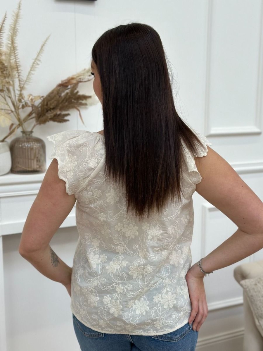 Top Lunia Beige | Juste Elles Top Lunia Beige