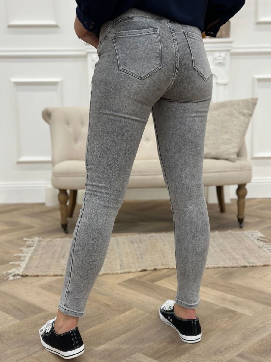 Jeans Lola Gris | Juste Elles Jeans Lola Gris