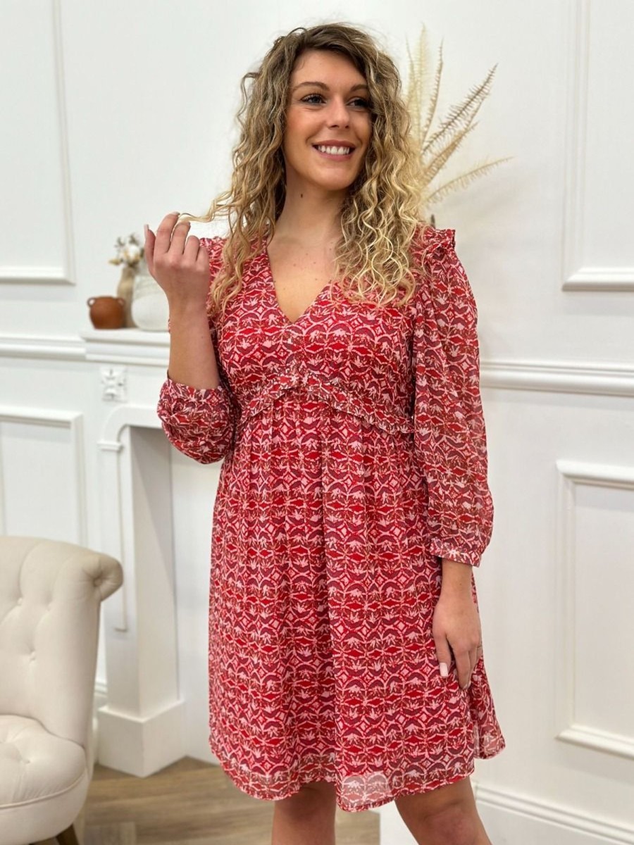 Robe Georgia Rouge | Juste Elles Robe Georgia Rouge