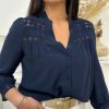 Chemise Paige Marine | Juste Elles Chemise Paige Marine