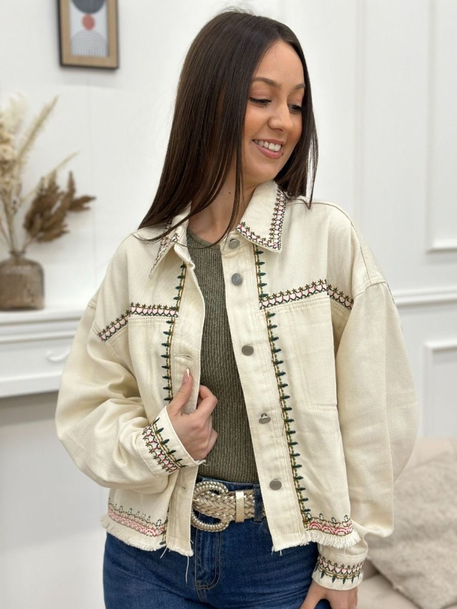 Veste Fiona Beige | Juste Elles Veste Fiona Beige