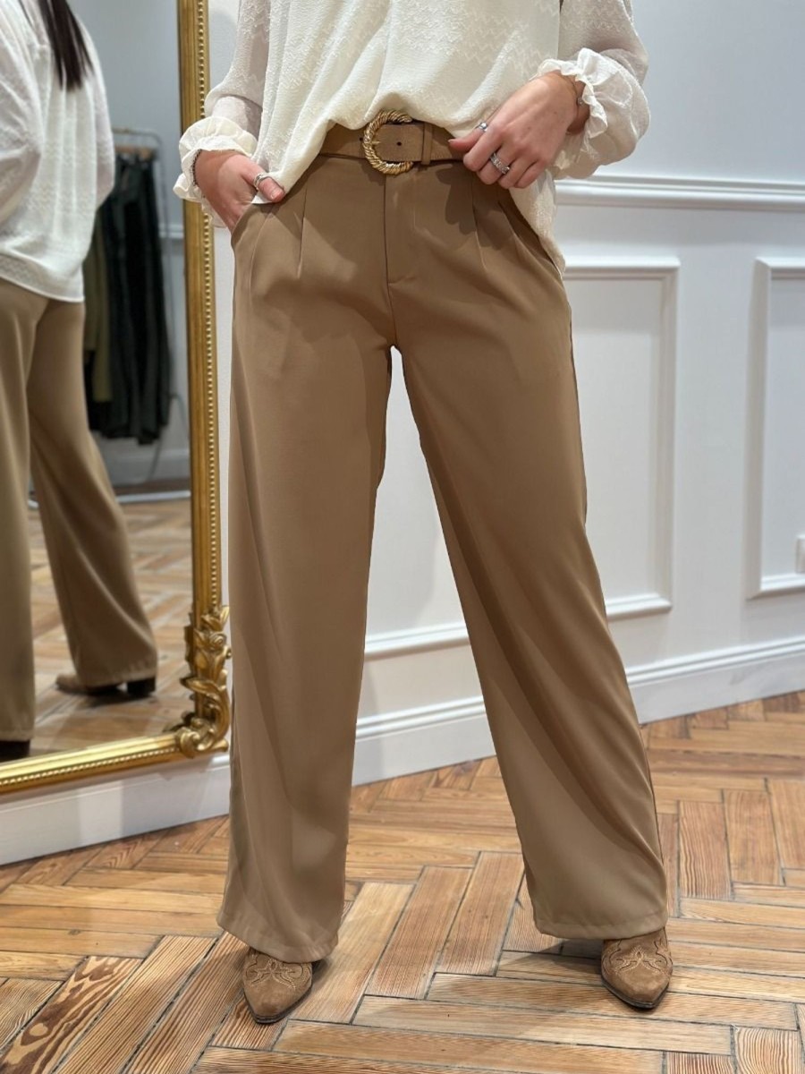 Pantalon Ariella Camel | Juste Elles Pantalon Ariella Camel
