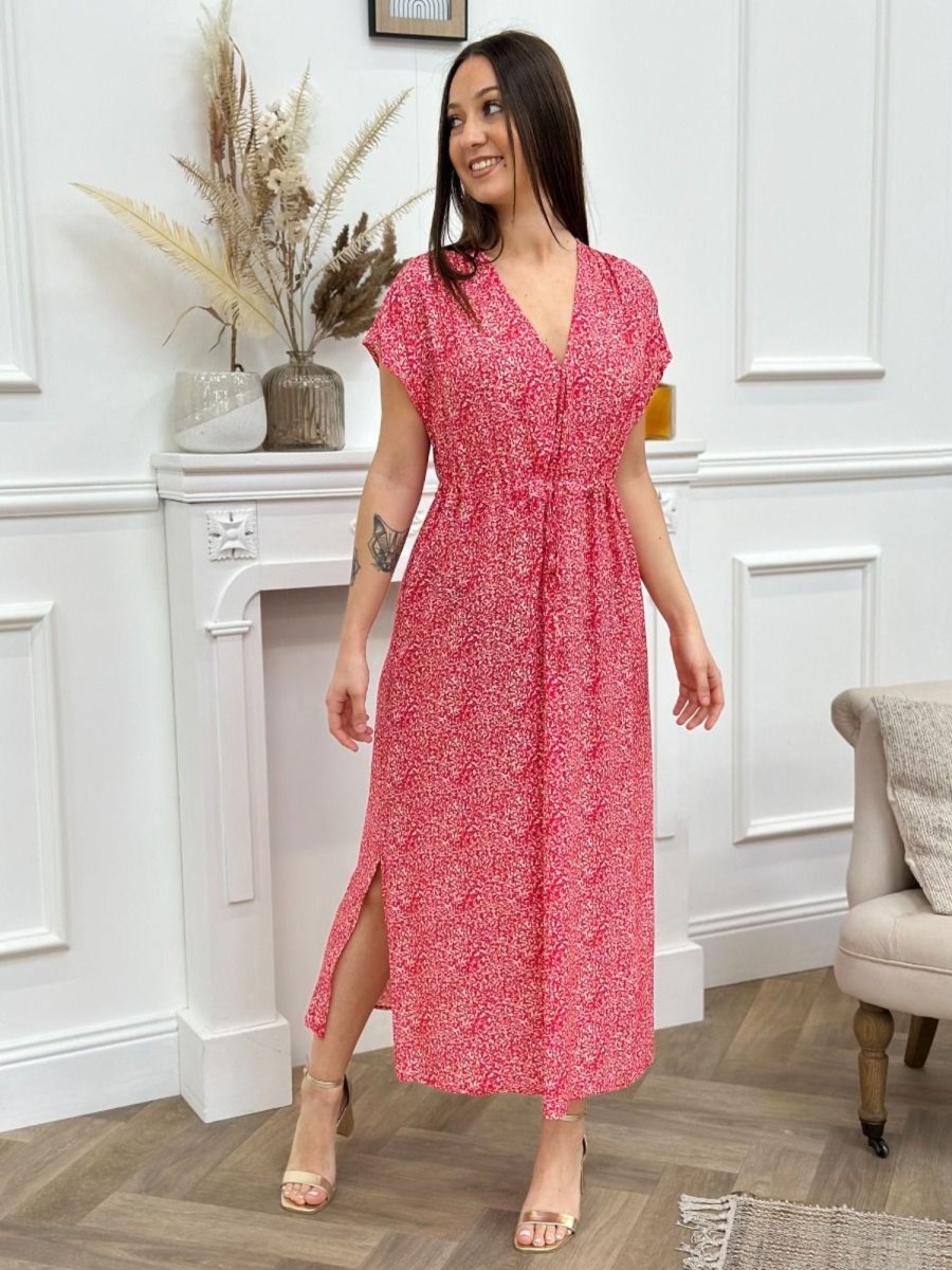 Robe longue Candice Rouge | Juste Elles Robe Longue Candice Rouge